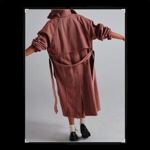 NWT Free People Kelly Frayed Trench Coat, XS/SM